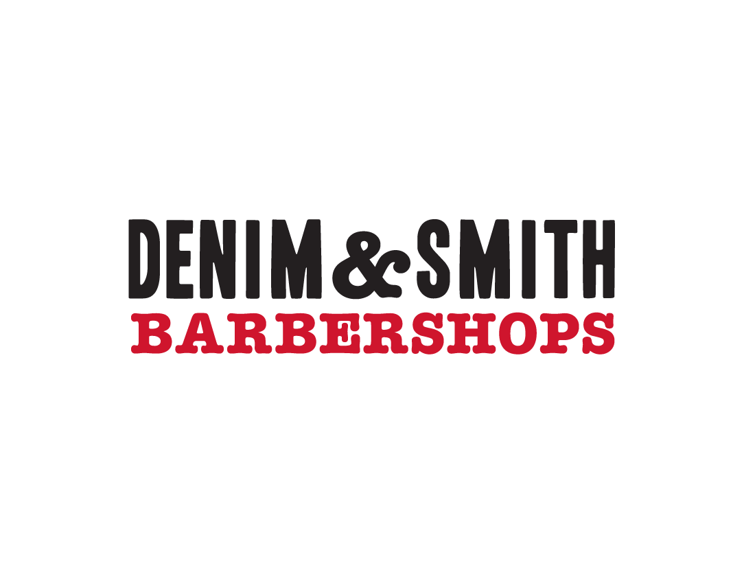 The Denim and Smith Barber Shop logo.